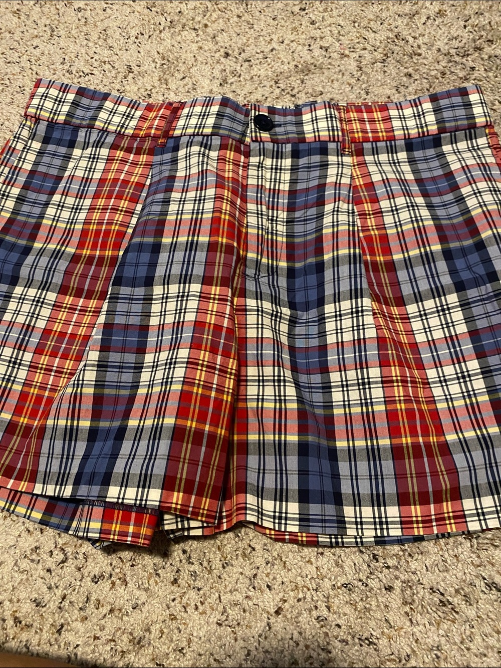 torrid Red, Blue & Cream Plaid Skort with Button Front